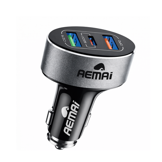 Cargador de coche con 3 puertos carga rápida CC53